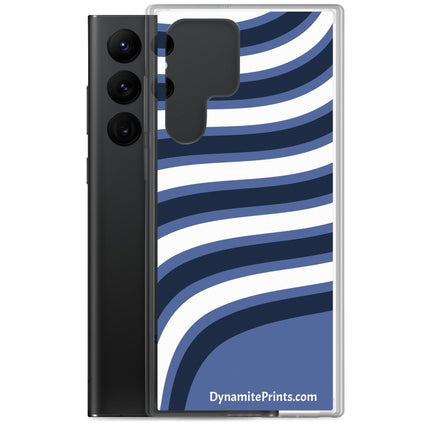 Blue & White Waves Clear Case for Samsung® - Trump Tees