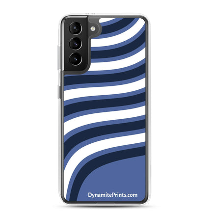 Blue & White Waves Clear Case for Samsung® - Trump Tees