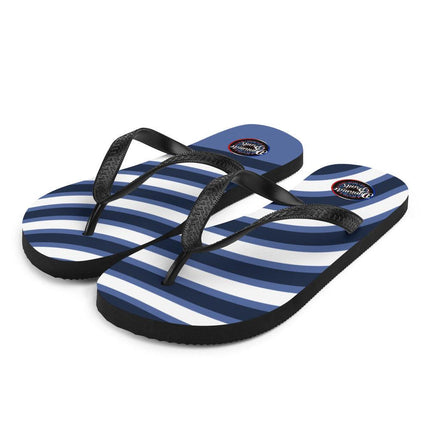 Blue & White Waves Flip - Flops - Trump Tees