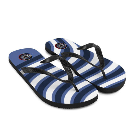 Blue & White Waves Flip - Flops - Trump Tees