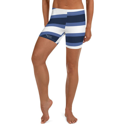 Blue & White Waves Women's Shorts - Trump Tees