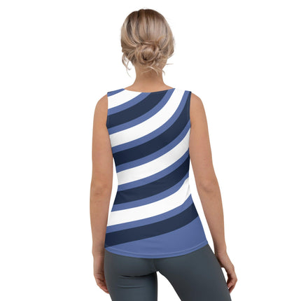 Blue & White Waves Women's Tank Top - Trump Tees