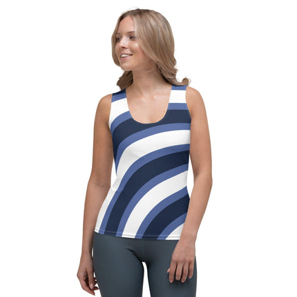 Blue & White Waves Women's Tank Top - Trump Tees