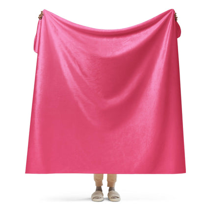 Bright Pink Sherpa Blanket - Trump Tees