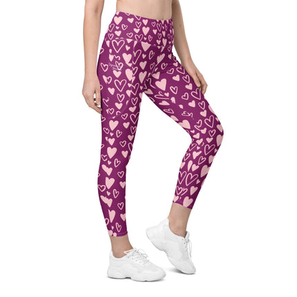 Bunch Of Hearts Leggings With Pockets - Trump Tees