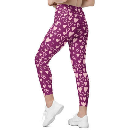 Bunch Of Hearts Leggings With Pockets - Trump Tees