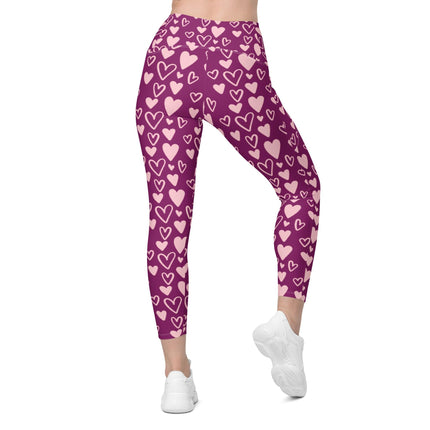 Bunch Of Hearts Leggings With Pockets - Trump Tees