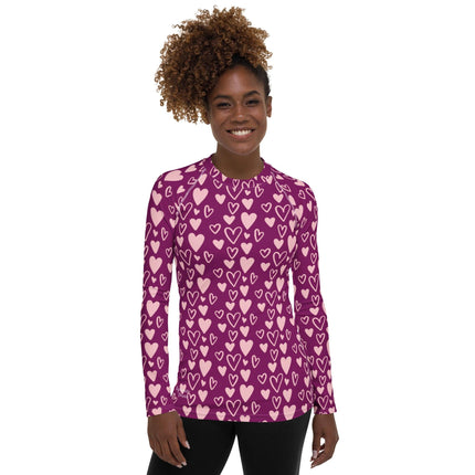 Bunch Of Hearts Women's Rash Guard - Trump Tees