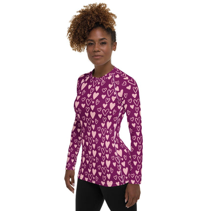 Bunch Of Hearts Women's Rash Guard - Trump Tees