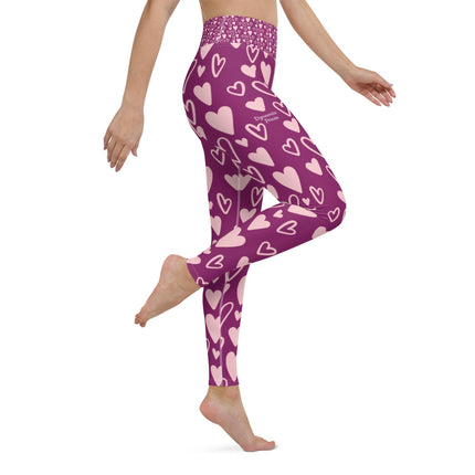 Bunch Of Hearts Yoga Leggings - Trump Tees