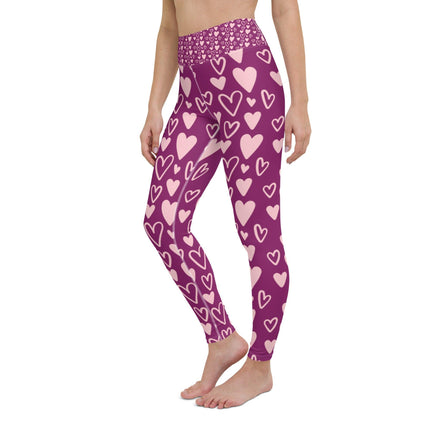 Bunch Of Hearts Yoga Leggings - Trump Tees