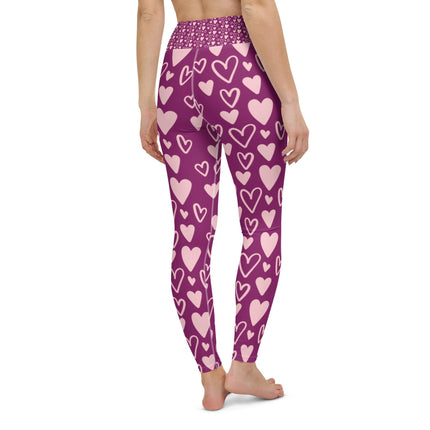 Bunch Of Hearts Yoga Leggings - Trump Tees