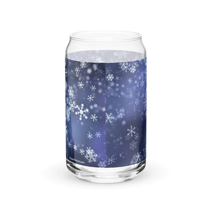 Snowflakes Can-Shaped Glass