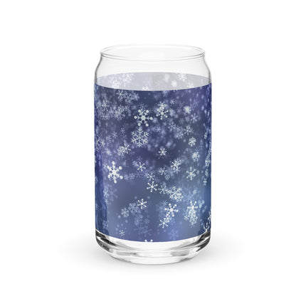 Snowflakes Can-Shaped Glass