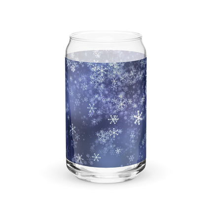 Snowflakes Can-Shaped Glass