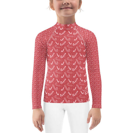 Candy Canes Kids Rash Guard - Trump Tees