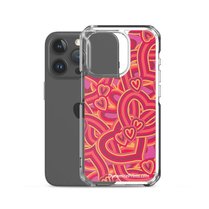 Hearts & Hearts Orange iPhone® Case