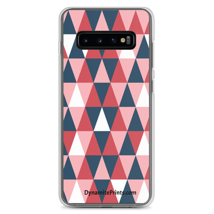 Pink Geometric Clear Case for Samsung®