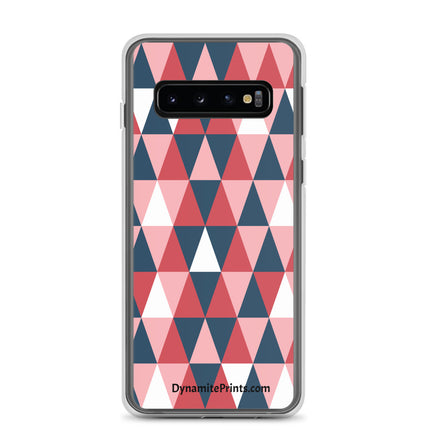 Pink Geometric Clear Case for Samsung®