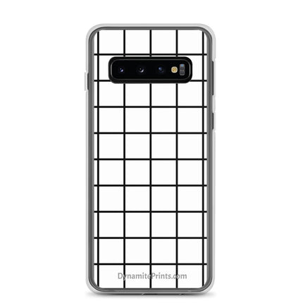 White Geometric Clear Case for Samsung®