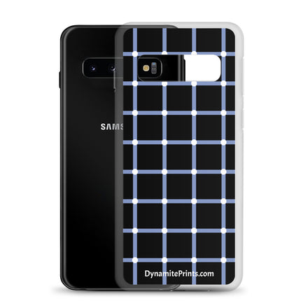 Blue Geometric Clear Case for Samsung®