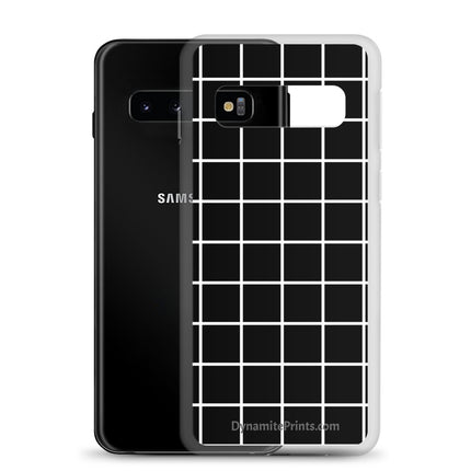 Black Geometric Clear Case for Samsung®