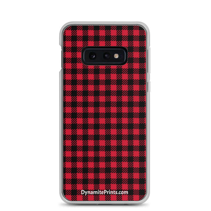 Red Plaid Clear Case for Samsung®