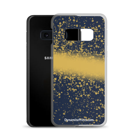 Navy & Gold Splatter Clear Case for Samsung®