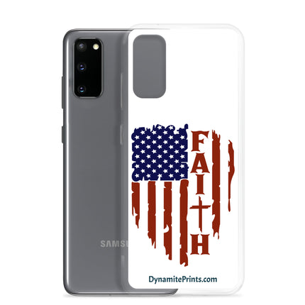 American Flag Faith Clear Case for Samsung®