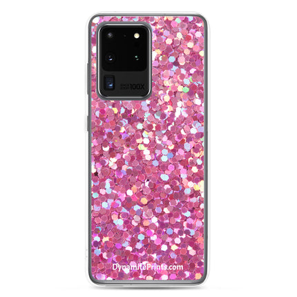 Pink Glitter Clear Case for Samsung®