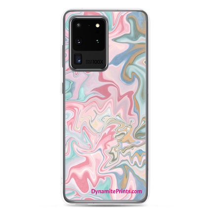 Marbled Pink Clear Case for Samsung®