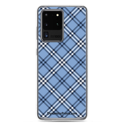 Blue Plaid Clear Case for Samsung®