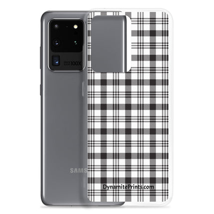 Black & White Plaid Clear Case for Samsung®