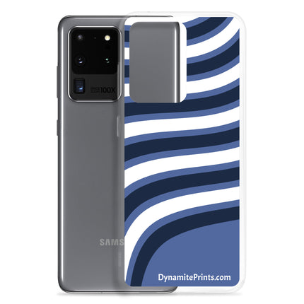 Blue & White Waves Clear Case for Samsung®