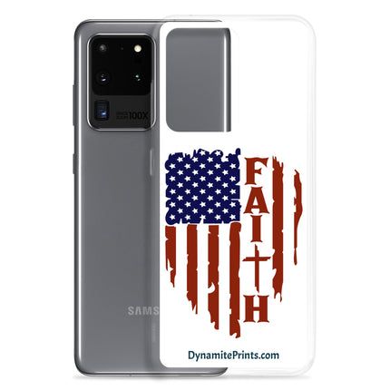 American Flag Faith Clear Case for Samsung®
