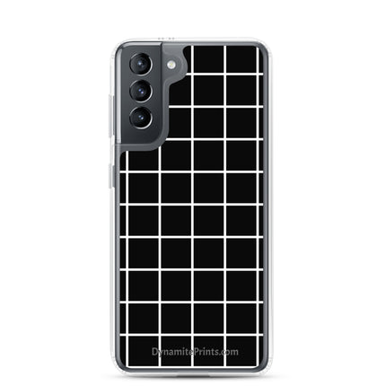 Black Geometric Clear Case for Samsung®