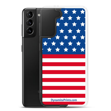 American Flag Stripes Clear Case for Samsung®