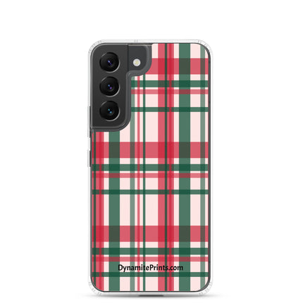 Red & Green Plaid Clear Case for Samsung®