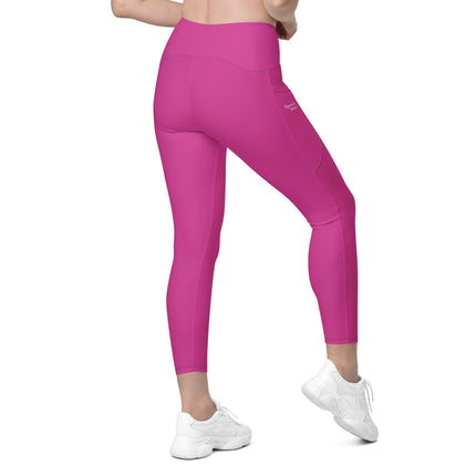 Dark Pink Leggings With Pockets - Trump Tees