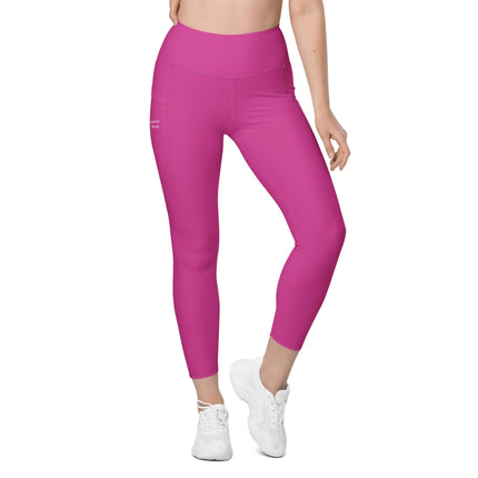 Dark Pink Leggings With Pockets - Trump Tees