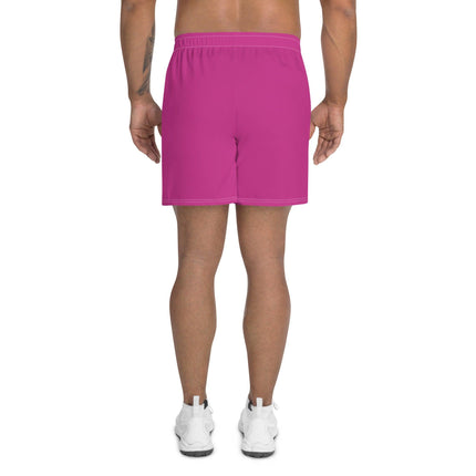 Dark Pink Men's Athletic Long Shorts - Trump Tees