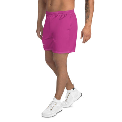 Dark Pink Men's Athletic Long Shorts - Trump Tees