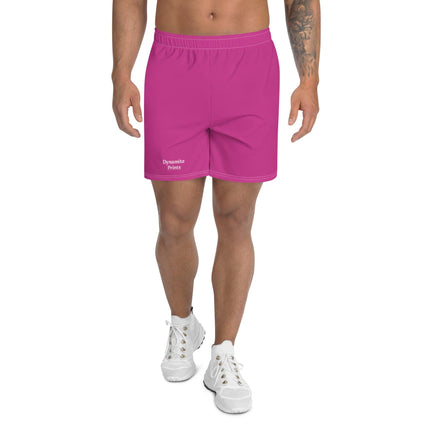 Dark Pink Men's Athletic Long Shorts - Trump Tees