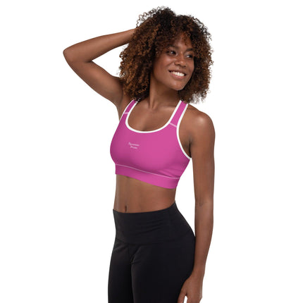 Dark Pink Padded Sports Bra - Trump Tees