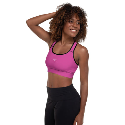 Dark Pink Padded Sports Bra - Trump Tees