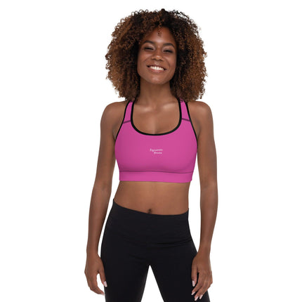 Dark Pink Padded Sports Bra - Trump Tees