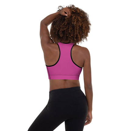 Dark Pink Padded Sports Bra - Trump Tees