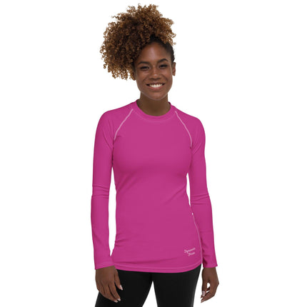 Dark Pink Women's Rash Guard - Trump Tees