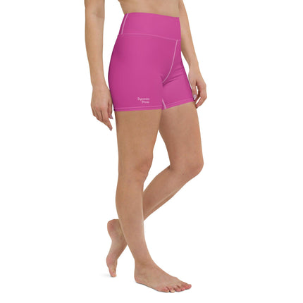 Dark Pink Women's Yoga Shorts - Trump Tees