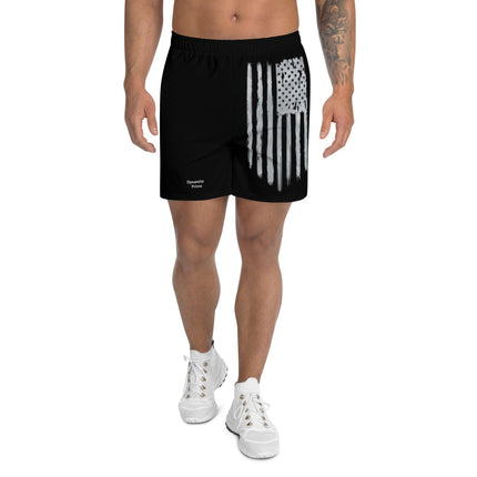 Distressed Flag Men's Athletic Long Shorts - Trump Tees